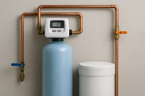 a group of plumbing tools and fittings