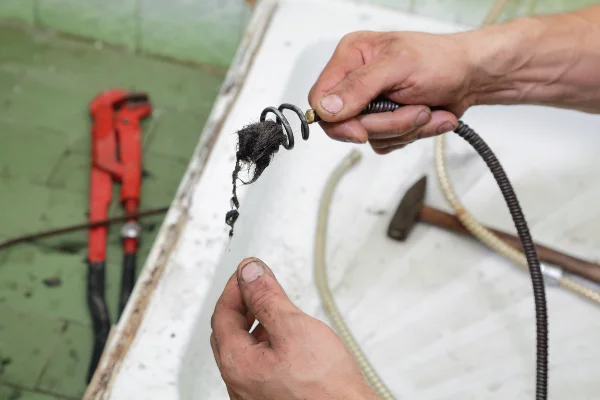 a male plumber fixing a water heater
